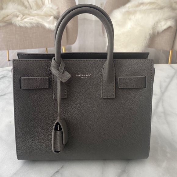 Saint Laurent Handbags - Saint Laurent classic Sac de Jour Nano- grey